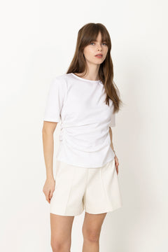 Ulina Drape Tee - White