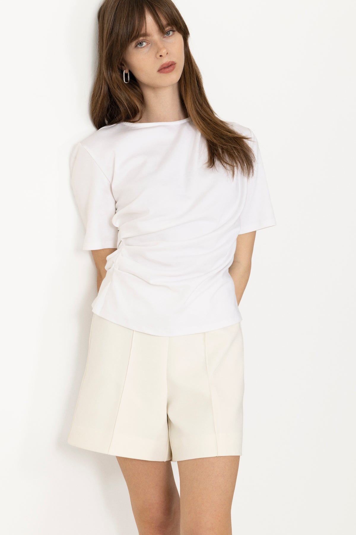 Ulina Drape Tee - White