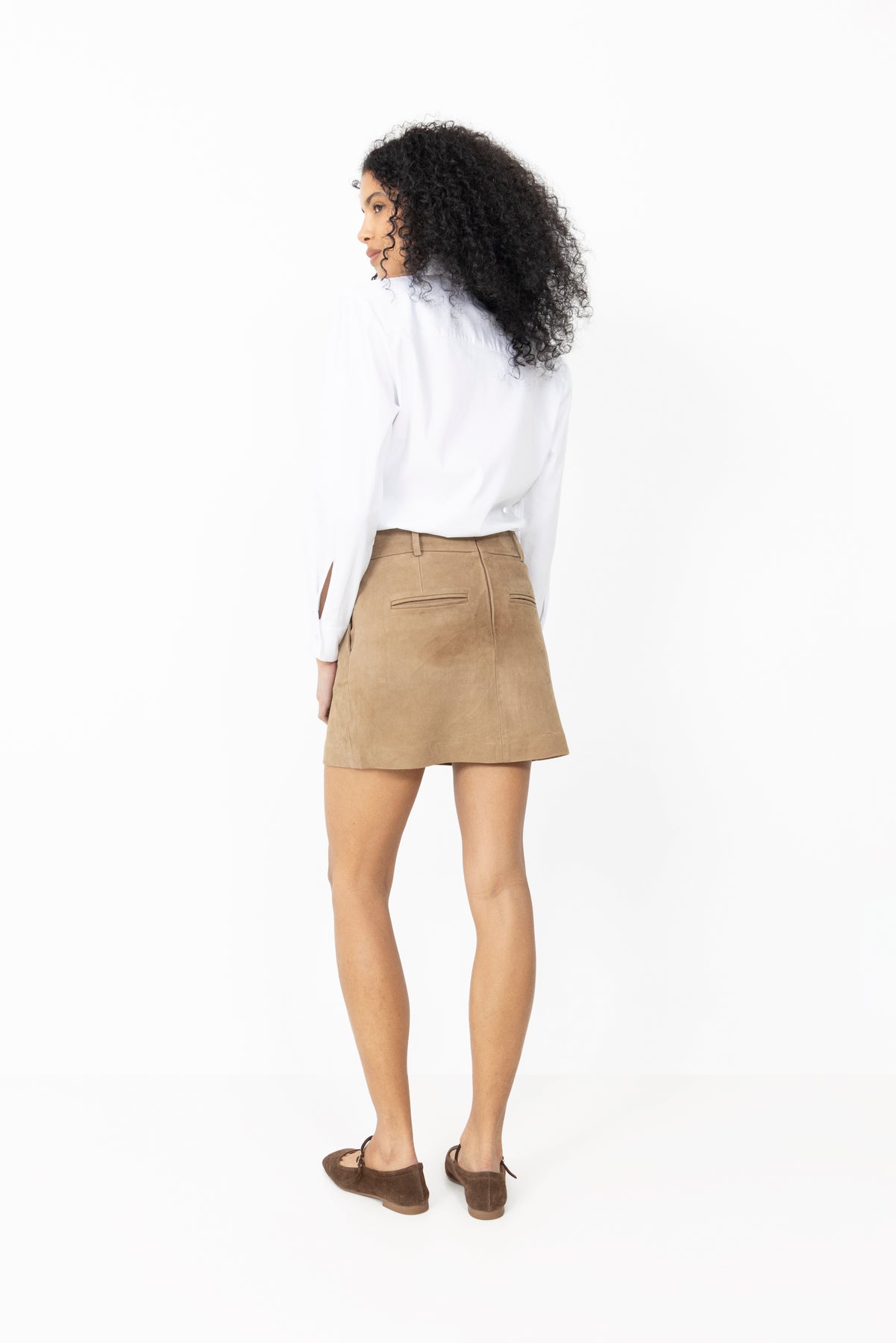 Suellen Mini Suede Skirt - Petrified Oak