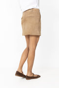Suellen Mini Suede Skirt - Petrified Oak