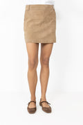 Suellen Mini Suede Skirt - Petrified Oak