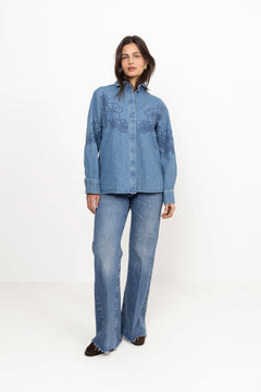 Cornelia Denim Shirt - Blue Denim