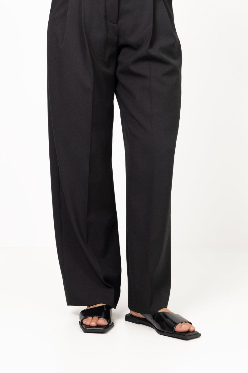 Biayve Square Slingback Sandal Faux Leather - Shiny Black