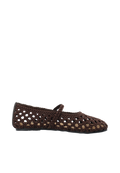 Biastella Mary Jane Crochet Satin - Brown