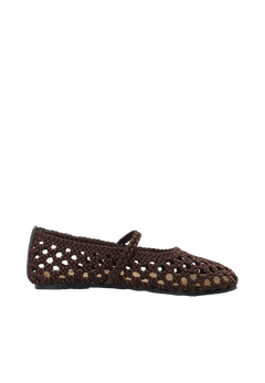 Biastella Mary Jane Crochet Satin - Brown