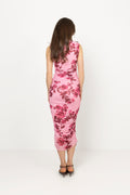 Hilda Mesh Midi Dress - Pink