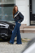 Siri Boho Blus - Flower Navy