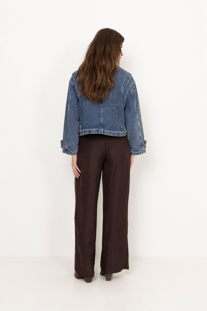 Rikke Boxy Denim Jacket - Blue