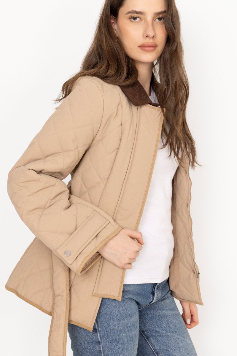 Anja Quilted Jacket - Beige