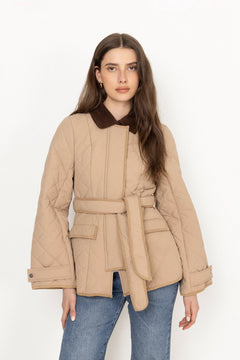 Anja Quilted Jacket - Beige