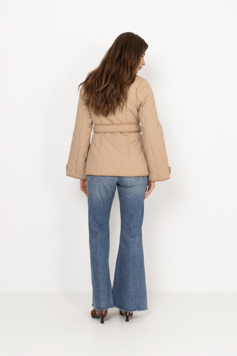 Anja Quilted Jacket - Beige