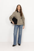 Camilla Cotton Utility Jacket - Light Green