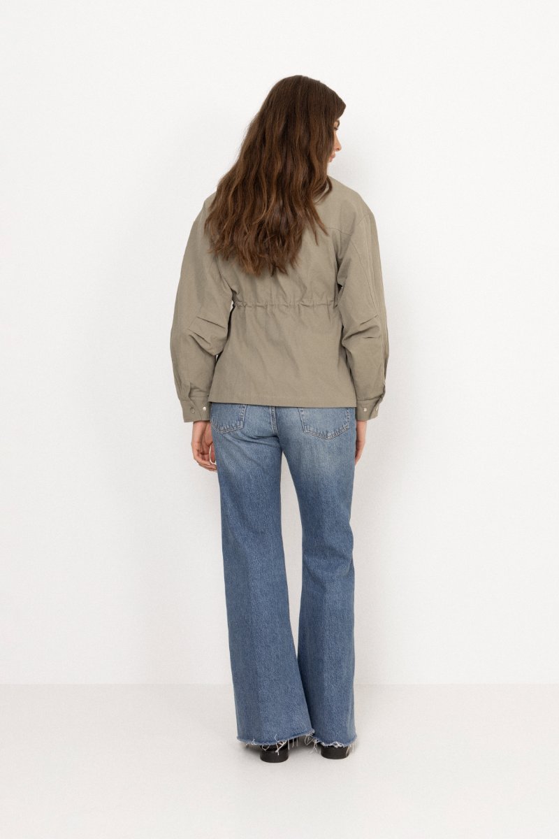 Camilla Cotton Utility Jacket - Light Green