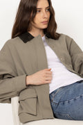 Camilla Cotton Utility Jacket - Light Green