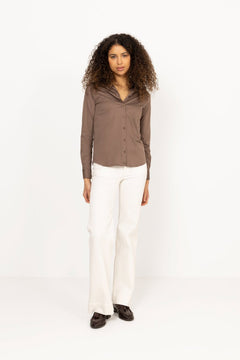 Tina Jersey Shirt - Coffee Quartz