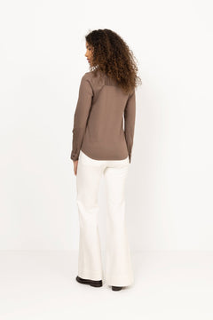 Tina Jersey Shirt - Coffee Quartz