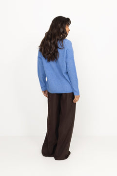 Thora V-Neck Knit - Ultramarine