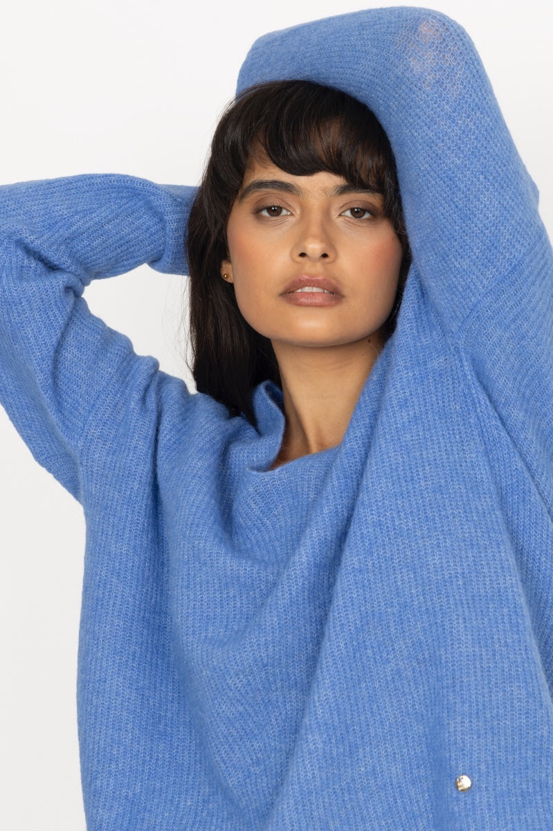 Thora V-Neck Knit - Ultramarine