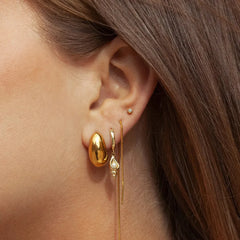 Beaux - Classic Chunky Stud Earrings - Gold