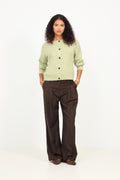 Lulu Ls Knit Short Cardigan - Lint Melange