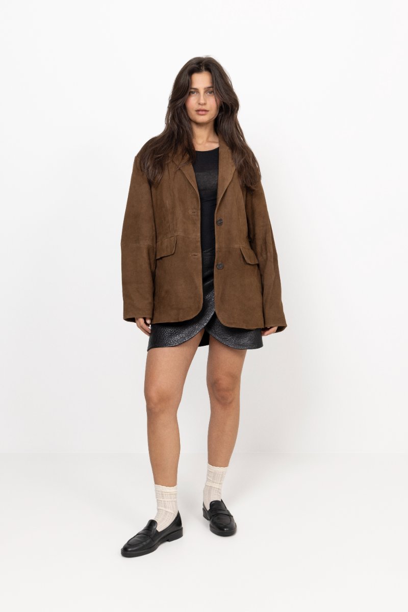 Clara Suede Blazer - Cappuccino