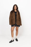 Clara Suede Blazer - Cappuccino