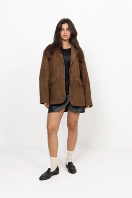 Clara Suede Blazer - Cappuccino
