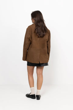Clara Suede Blazer - Cappuccino