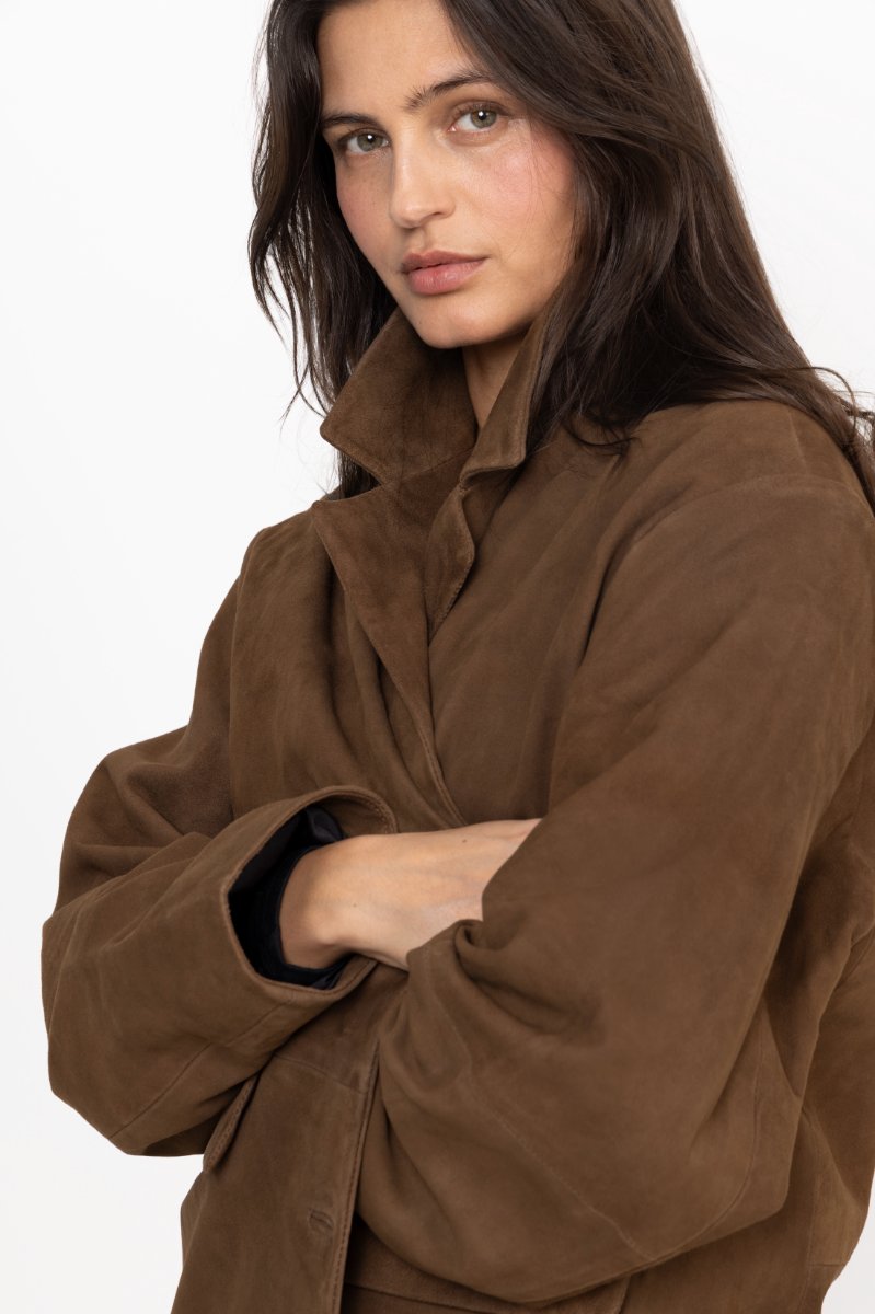 Clara Suede Blazer - Cappuccino