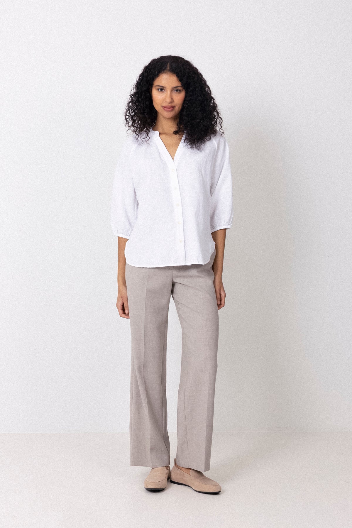 Rita Mw Wide Pant Mel - Island Fossil Melange