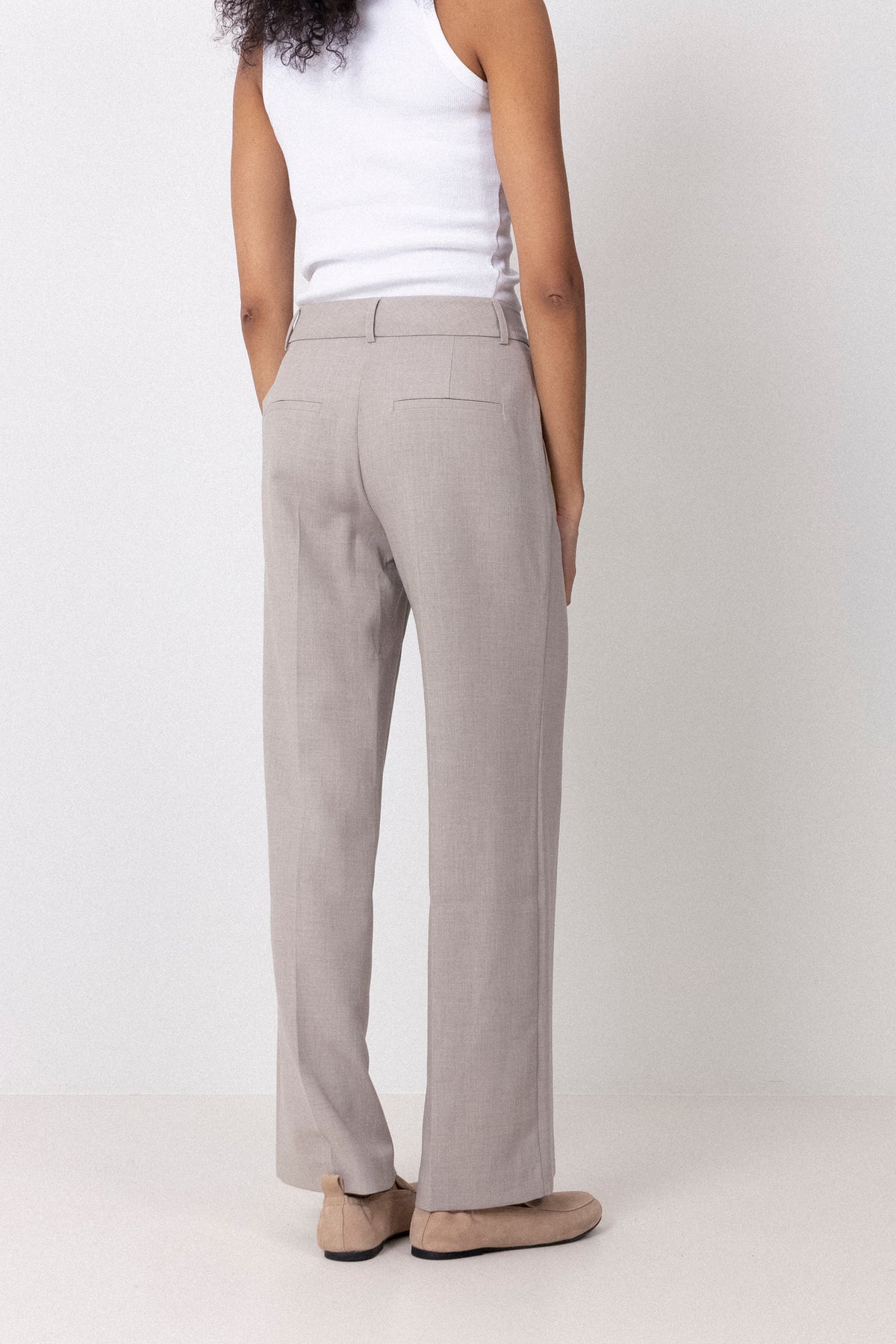 Rita Mw Wide Pant Mel - Island Fossil Melange