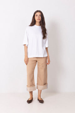 Colwoman 2/4 Oversized Tee - Bright White