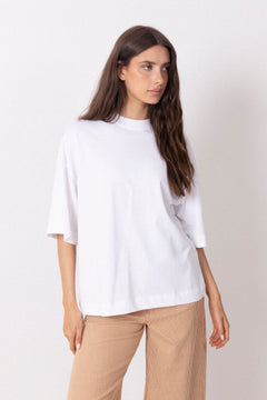 Colwoman 2/4 Oversized Tee - Bright White