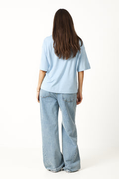 Colwoman 2/4 Oversized Tee - Cashmere Blue
