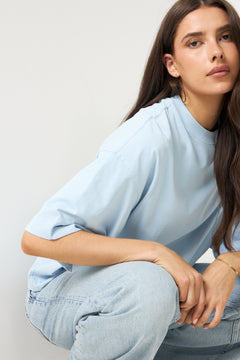 Colwoman 2/4 Oversized Tee - Cashmere Blue