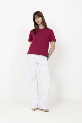 Essential Ss Boxy Tee - Anemone