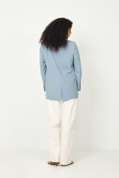 Rita Ls Relaxed Blazer Mel - Dusty Blue Melange