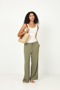 Viva-Gulia Hw Long Sun Pant - Deep Lichen Green