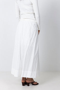 Blair Hw Ankle Slit Skirt - Bright White