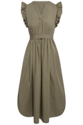 Blair-Ida Regular Sl Long Dress - Deep Linchen Green