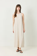 Luisa Relaxed Linen Blend Dress - Sandshell