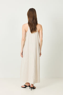 Luisa Relaxed Linen Blend Dress - Sandshell