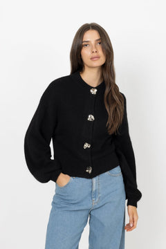 N-Miley Knit Cardigan - Black