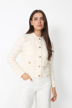 N-Maddison Knit Cardigan - Ivory