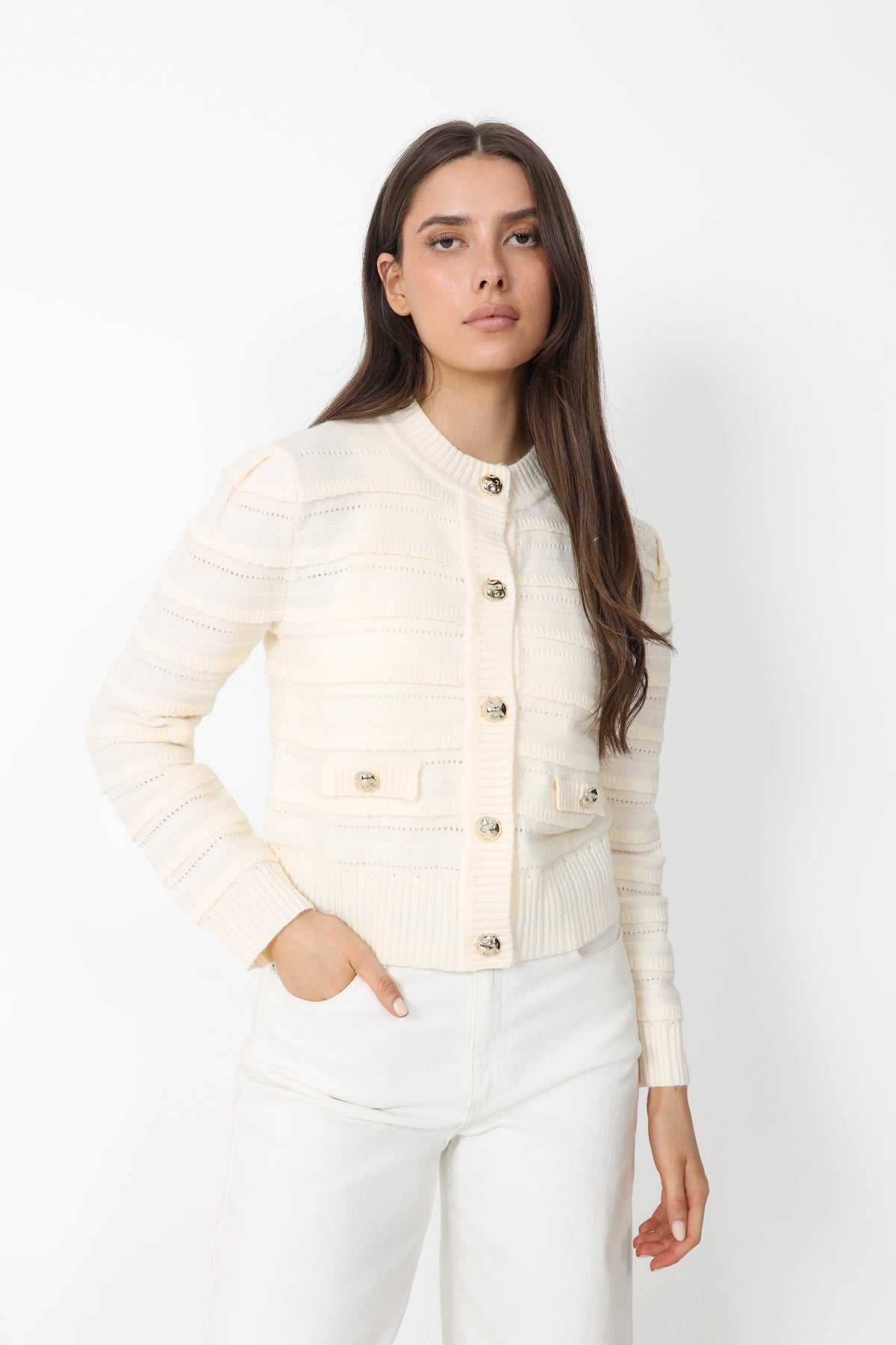 N-Maddison Knit Cardigan - Ivory