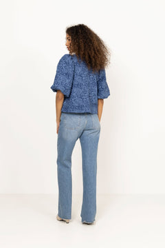 N-Shelly Blouse - Dusty Blue