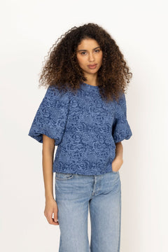 N-Shelly Blouse - Dusty Blue