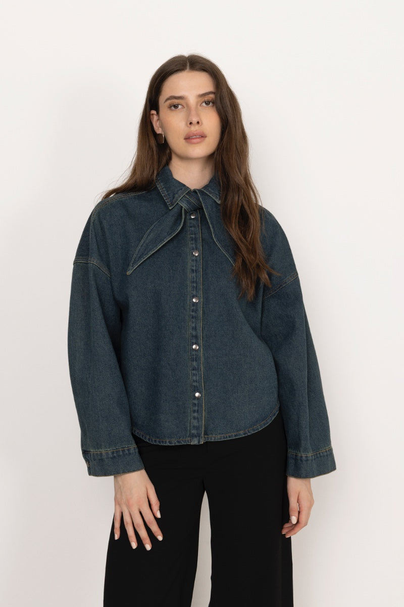 N-Lirinnah Shirt - Vintage Blue Wash