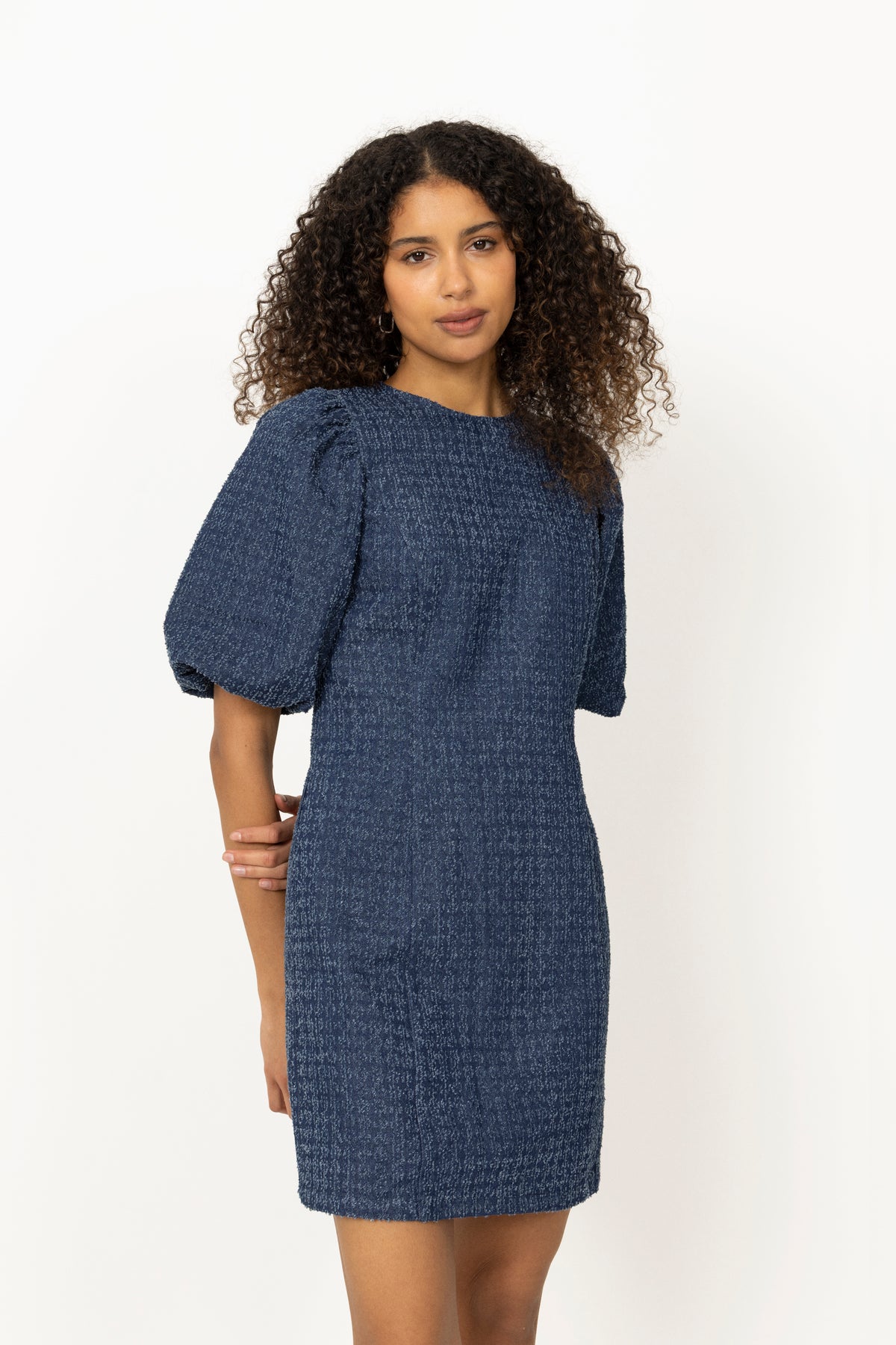 N-Michaela Dress - Dark Blue Wash