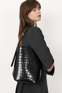 Saelmegade Bucket Bag Croc - Black